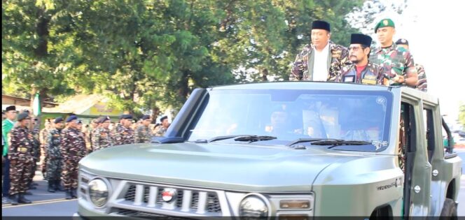
 Dalam Gelaran Apel Bersama TNI dengan GP Ansor dan Banser Deklarasikan Patriot Ketahanan Pangan