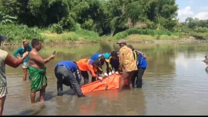 
 Dikabarkan Hilang Saat Mandi Sungai, Korban ditemukan Meninggal Mengapung